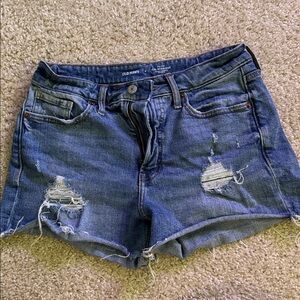 Old Navy Blue Ripped Denim Shorts